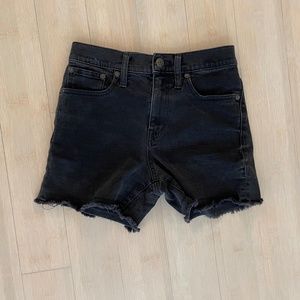 Madewell High-Rise Denim Shorts in Lunar Wash